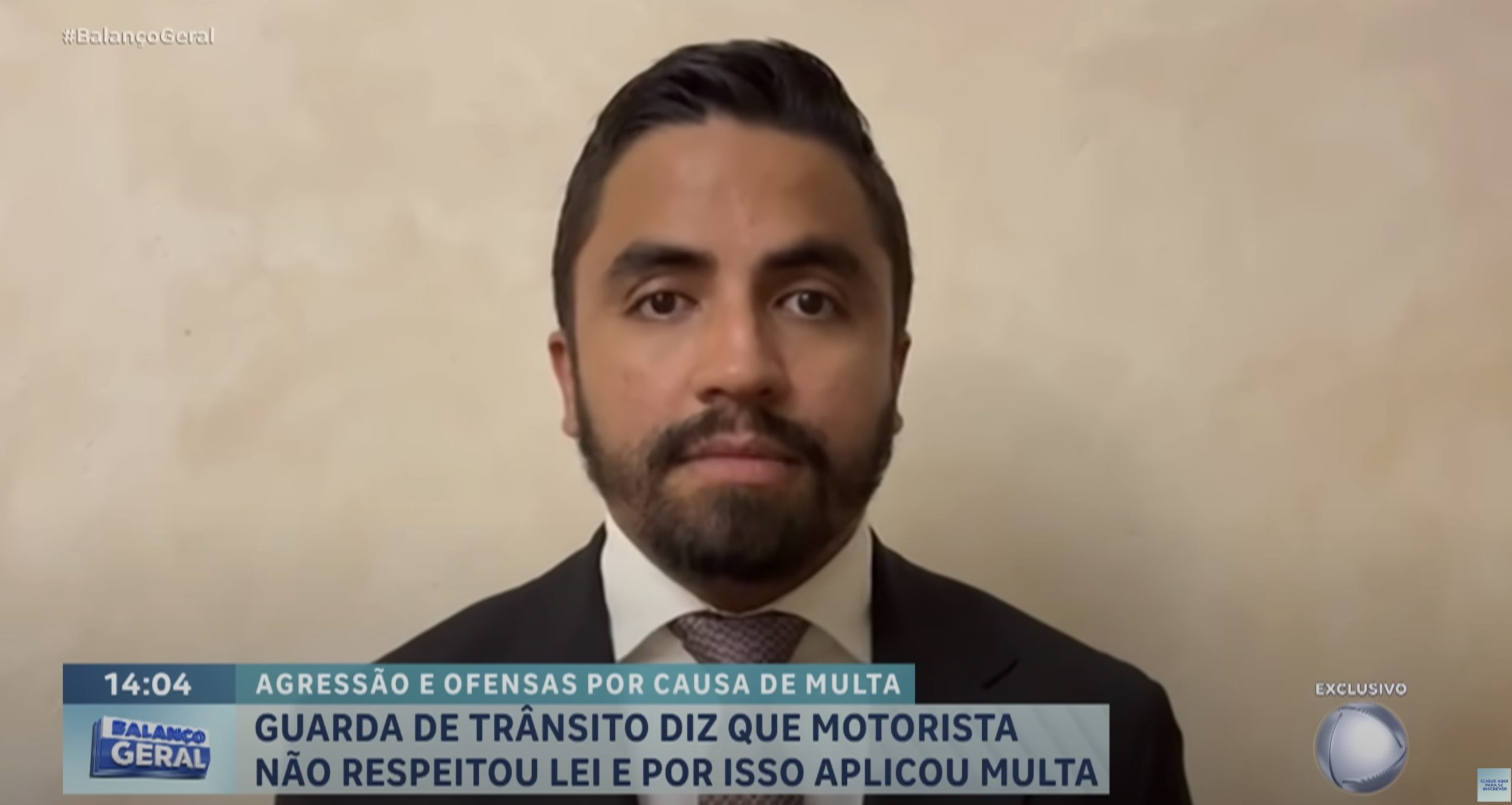 Eduardo Mauricio Advocacia Reportagem Balanço Geral Guarda de trânsito que foi agredida por conta de multa